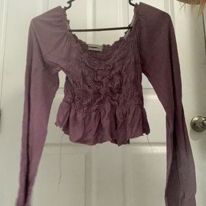 Long sleeve crop top